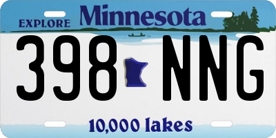 MN license plate 398NNG