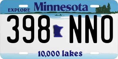 MN license plate 398NNO