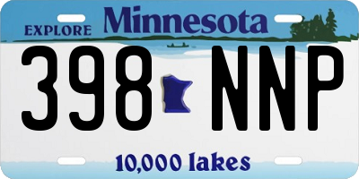 MN license plate 398NNP