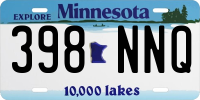 MN license plate 398NNQ