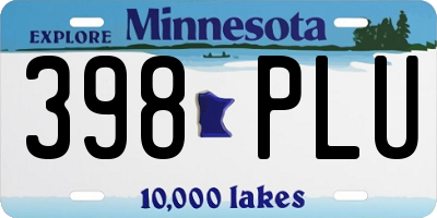 MN license plate 398PLU