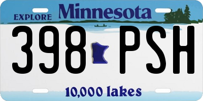 MN license plate 398PSH