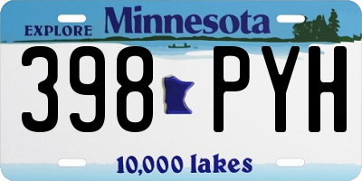 MN license plate 398PYH