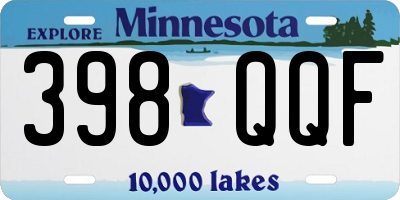MN license plate 398QQF
