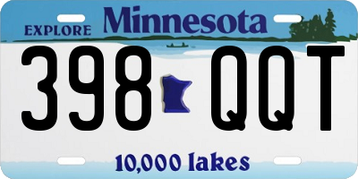 MN license plate 398QQT
