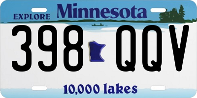 MN license plate 398QQV