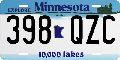 MN license plate 398QZC
