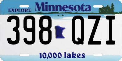 MN license plate 398QZI