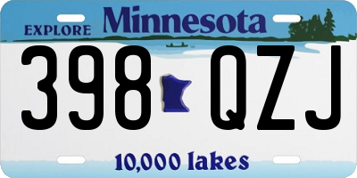 MN license plate 398QZJ