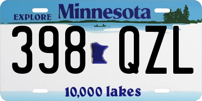 MN license plate 398QZL
