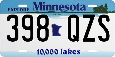 MN license plate 398QZS