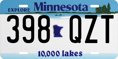 MN license plate 398QZT