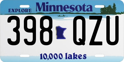 MN license plate 398QZU