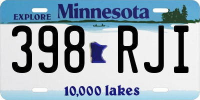 MN license plate 398RJI
