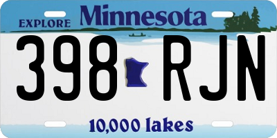 MN license plate 398RJN