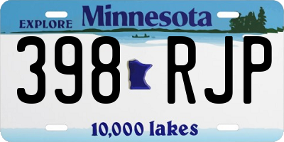 MN license plate 398RJP