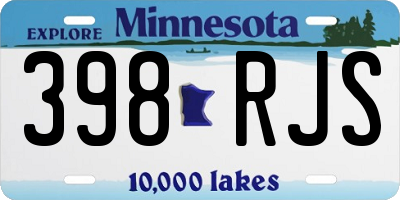 MN license plate 398RJS