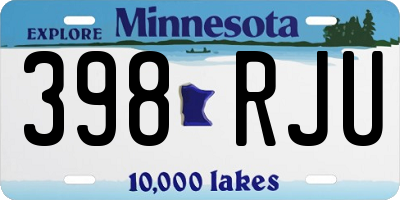 MN license plate 398RJU