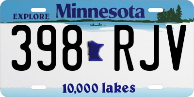 MN license plate 398RJV
