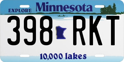 MN license plate 398RKT