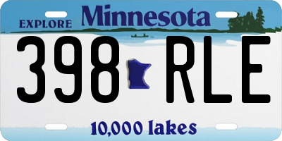 MN license plate 398RLE