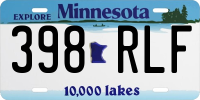 MN license plate 398RLF