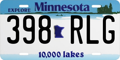 MN license plate 398RLG