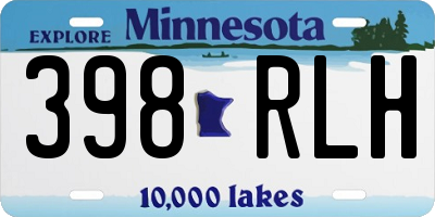MN license plate 398RLH