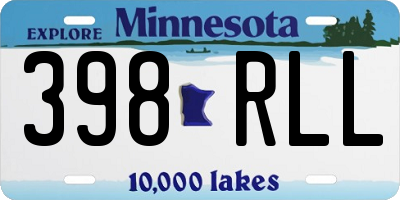MN license plate 398RLL