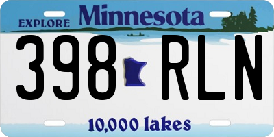 MN license plate 398RLN