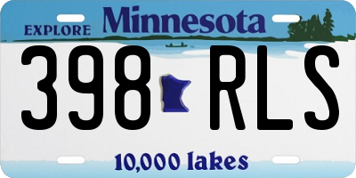MN license plate 398RLS
