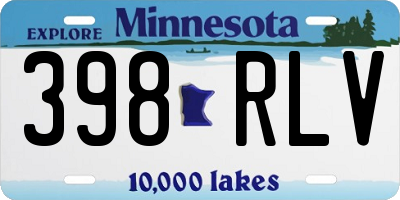 MN license plate 398RLV