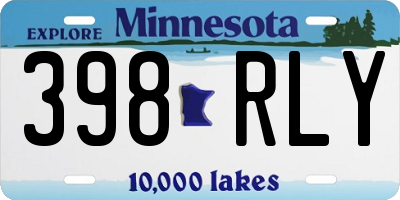 MN license plate 398RLY
