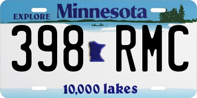 MN license plate 398RMC