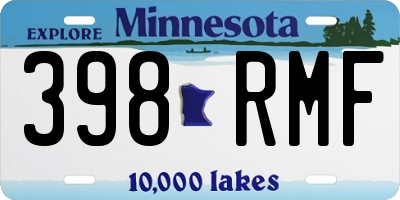 MN license plate 398RMF