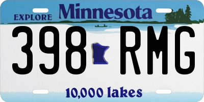 MN license plate 398RMG