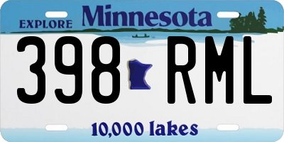 MN license plate 398RML