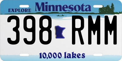 MN license plate 398RMM