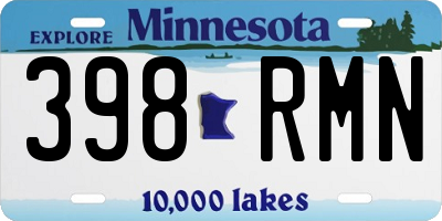 MN license plate 398RMN