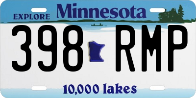 MN license plate 398RMP