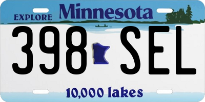 MN license plate 398SEL