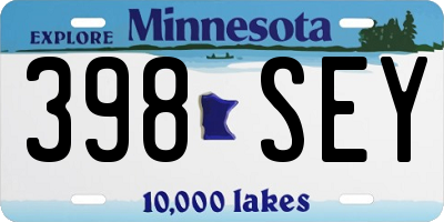 MN license plate 398SEY
