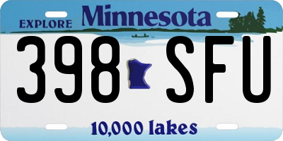 MN license plate 398SFU