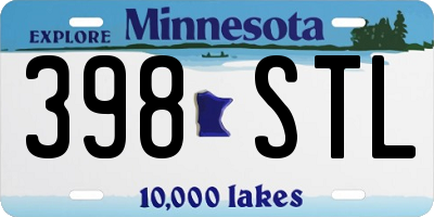 MN license plate 398STL