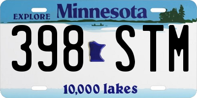 MN license plate 398STM