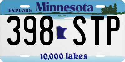MN license plate 398STP