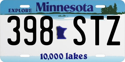 MN license plate 398STZ