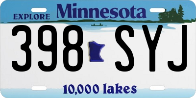 MN license plate 398SYJ