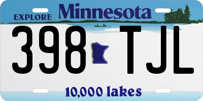 MN license plate 398TJL