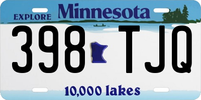 MN license plate 398TJQ